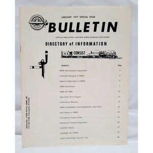 January 1977 NMRA Bulletin Special Issue Directory Of Information